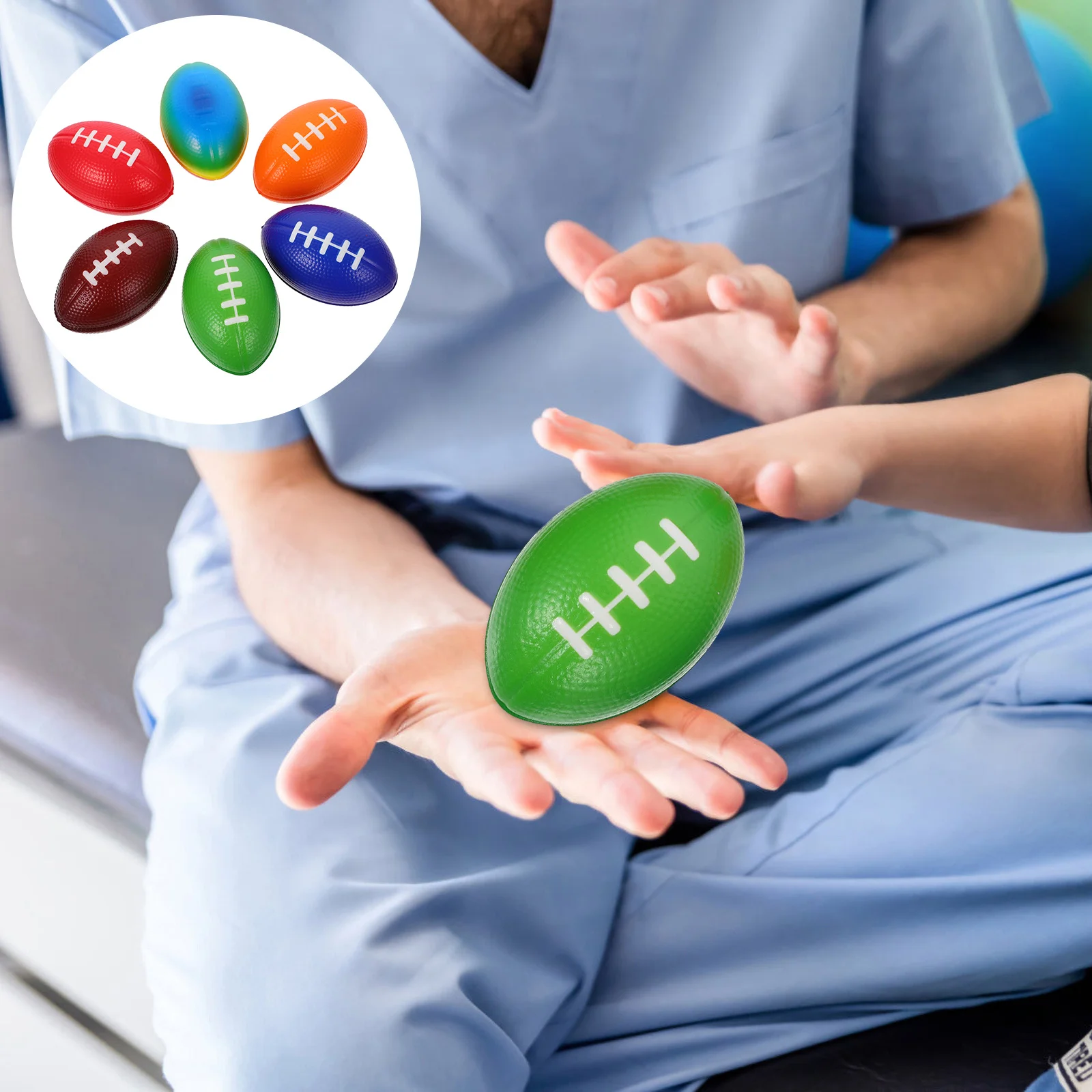 

6Pcs Mini Rugby Balls PU Rugby Ornaments Party Decorations Football Themed Party Supplies Favors Mini Football