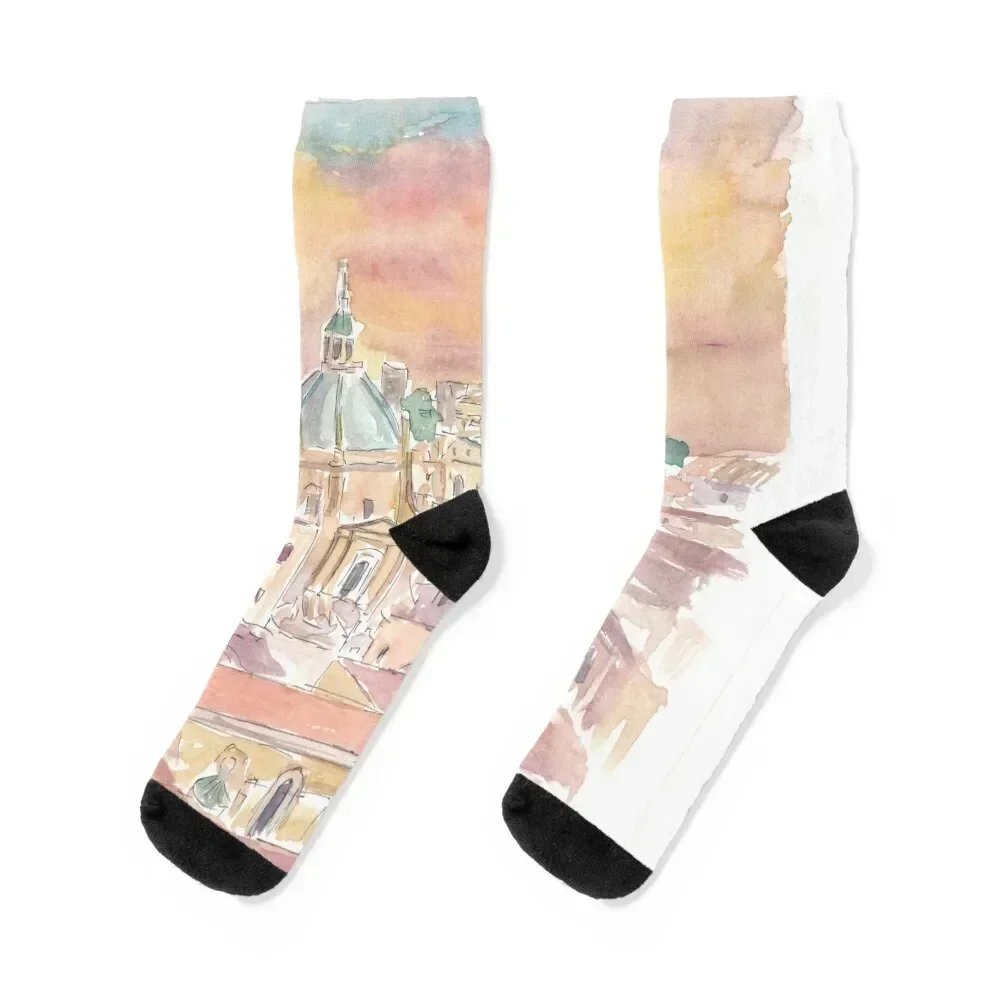 

Bologna Italy Cityview with Old Town at Sunset Socks valentine gift ideas floor gift Heating sock Socks Men's Women's