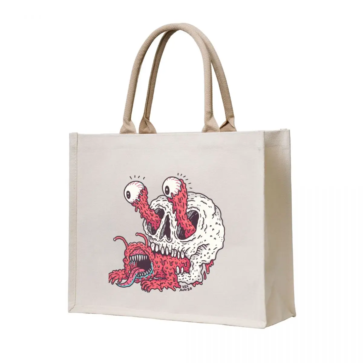 

Snail and Skull Tote Bag Eco bag hand bag ladies Reusable bags