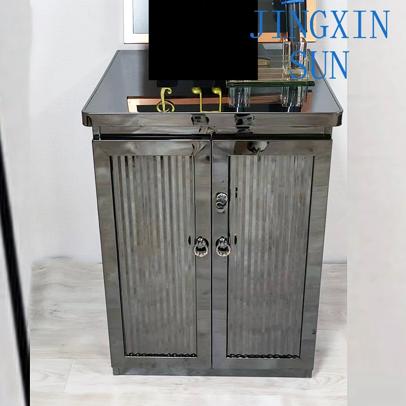 Professional KTV Louvered Door Power Amplifier Cabinet, Exclusive Karaoke Song Table for Cabinets, Home & Foot Spa Entertain