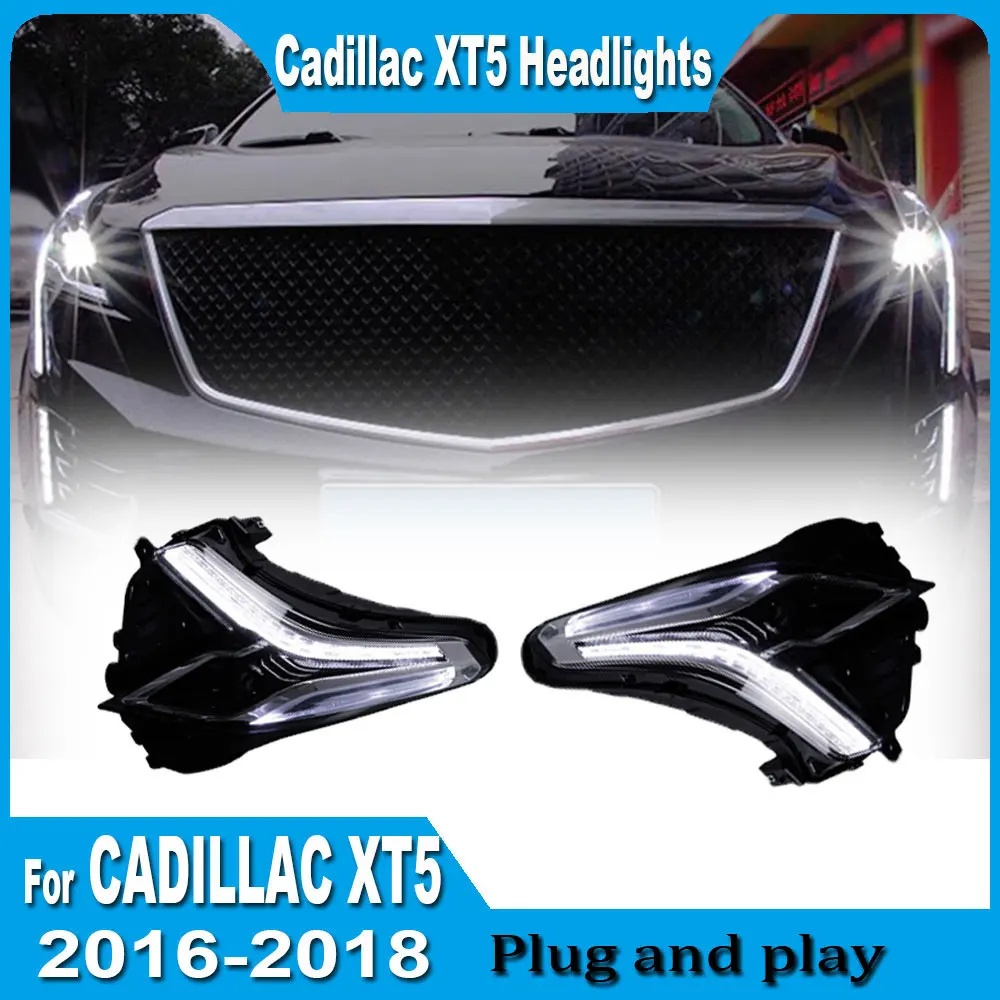 

2Pcs Car Lights for Cadillac XT5 LED Headlight 2016 2017 2018 2019 XT5 Head Lamp Drl Projector Lens Automotive Accessories