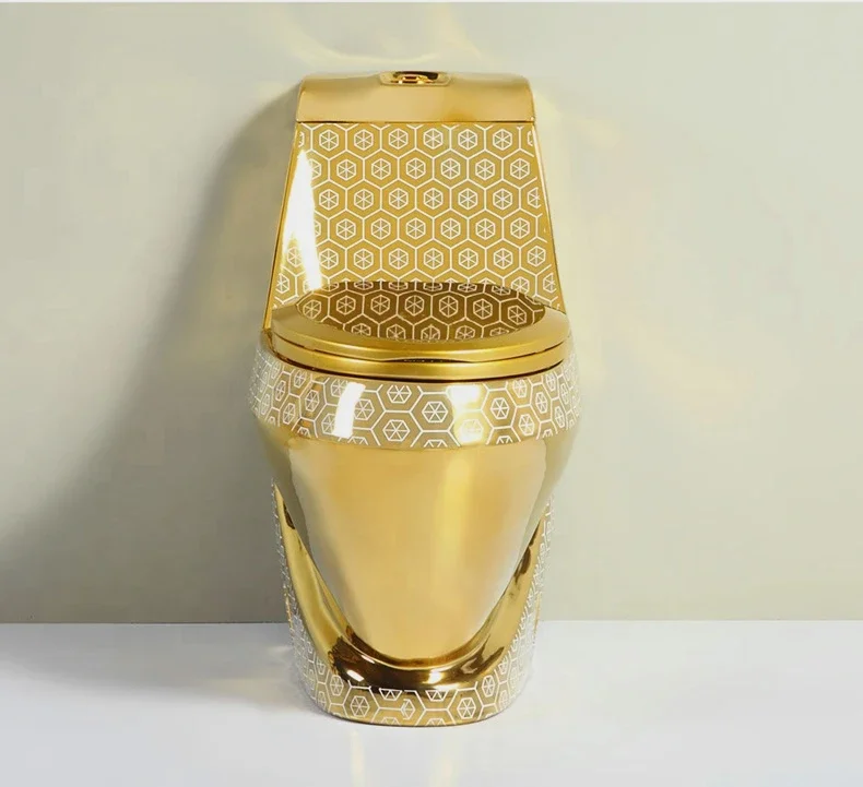 z Electroplated golden color modern bathroom sanitary ware luxury wc toilet bowl and pedestal basin sink ceramic gold toilet se