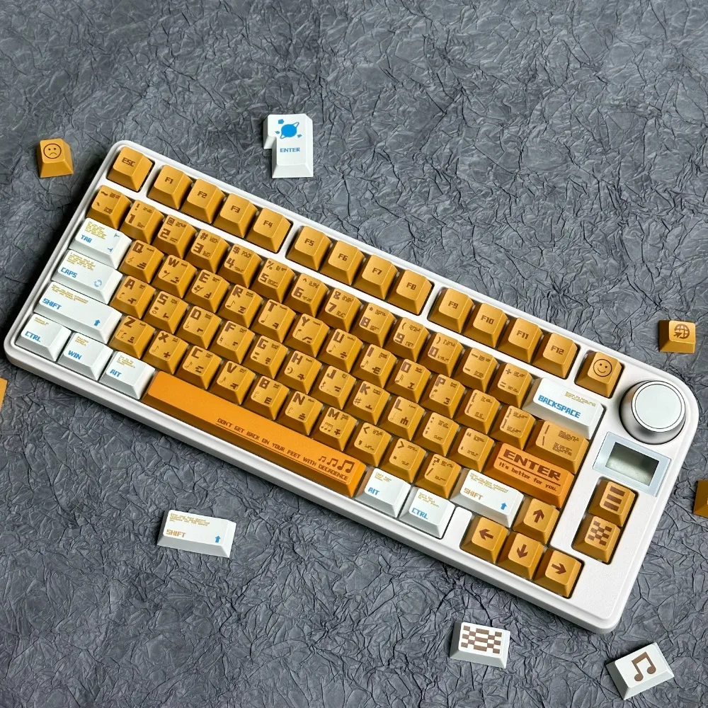 

Small full set, orange tone, keycaps, sublimation PBT cherry, keycaps, for Gateron Cherry MX switch mechanical keyboard