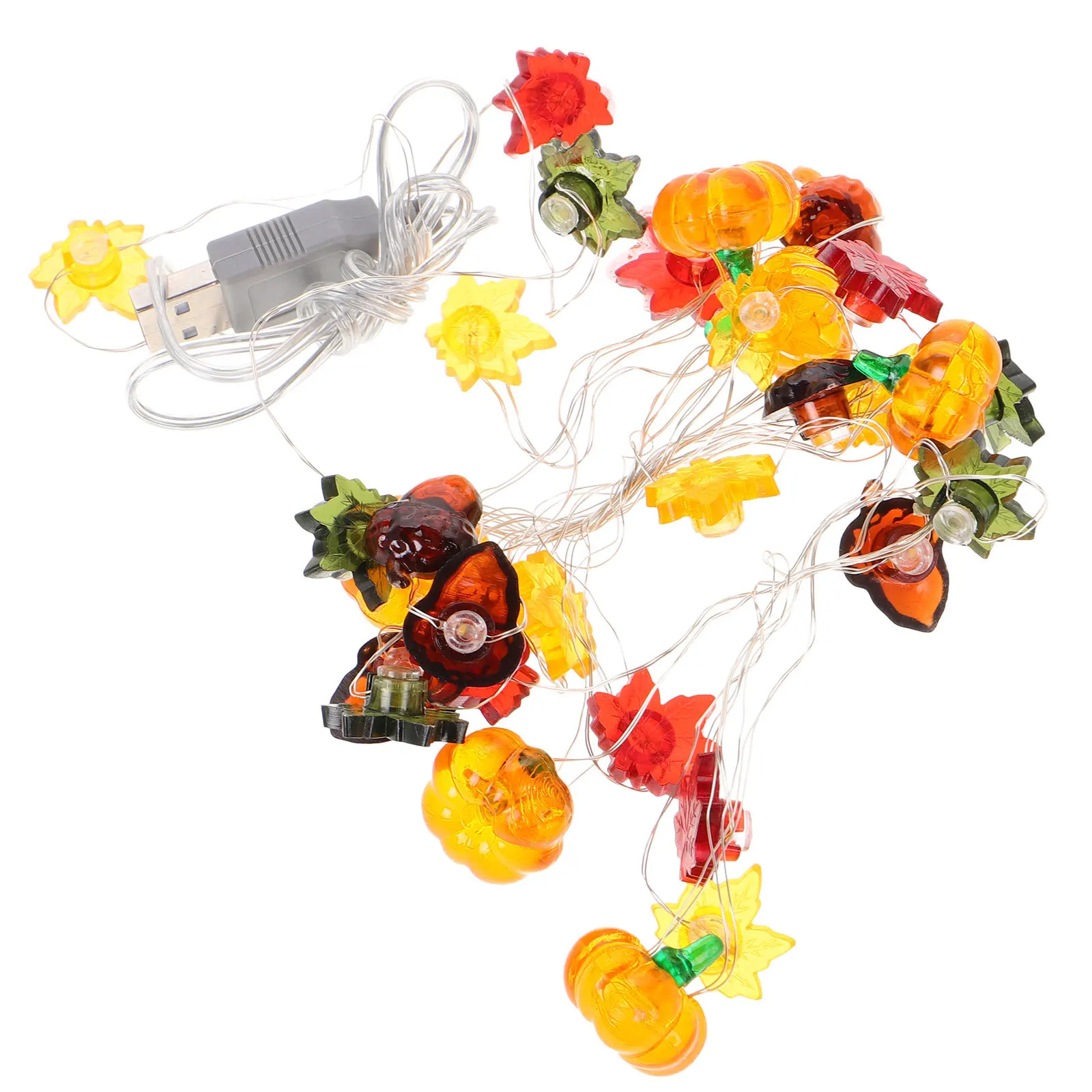 Светодиодные декоративные гирлянды, осенние украшения для дома и улицы