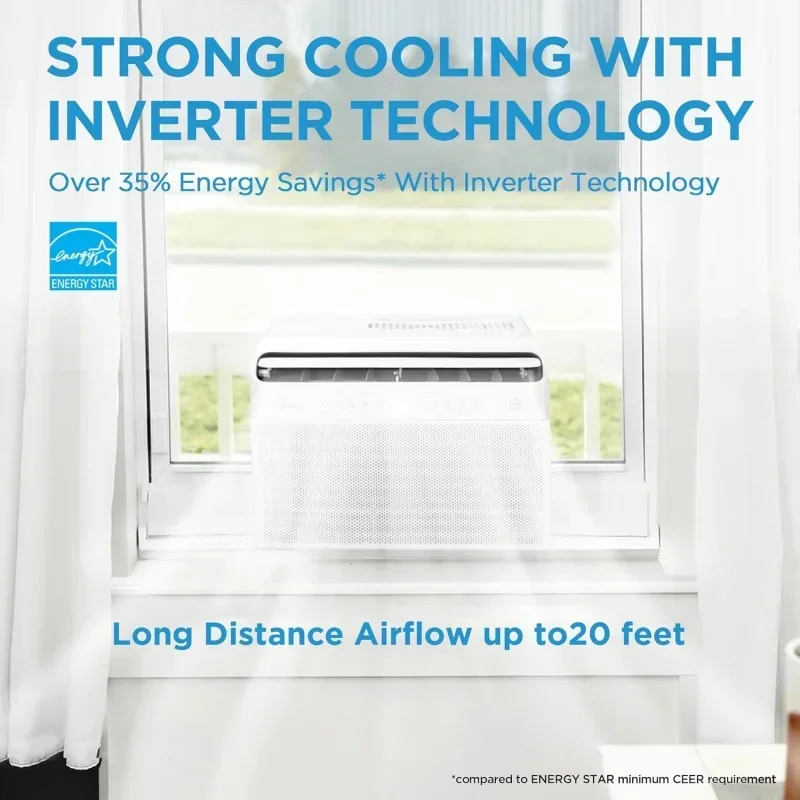 for  BTU U-Shaped Smart Inverter Air Conditioner–Cools up to 550 Sq. Ft., Ultra Quiet with Open Window Flexibility, Works with