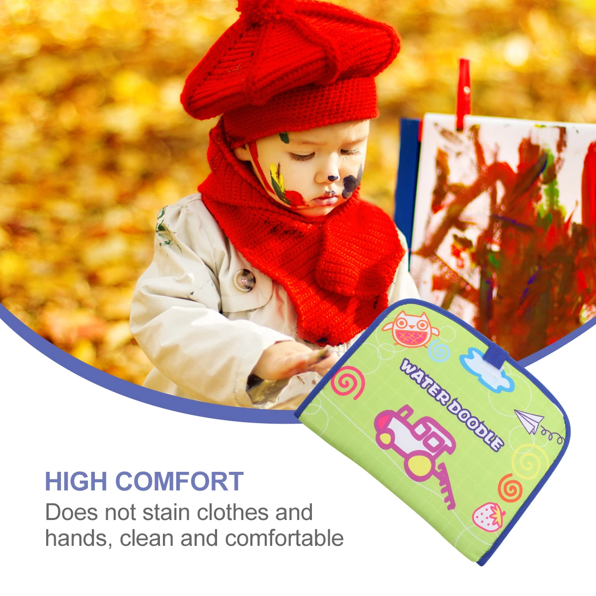 

Water Canvas Graffiti Painting Board Cloth for Kids Bagged Creative Drawing Blanket Writing Practical