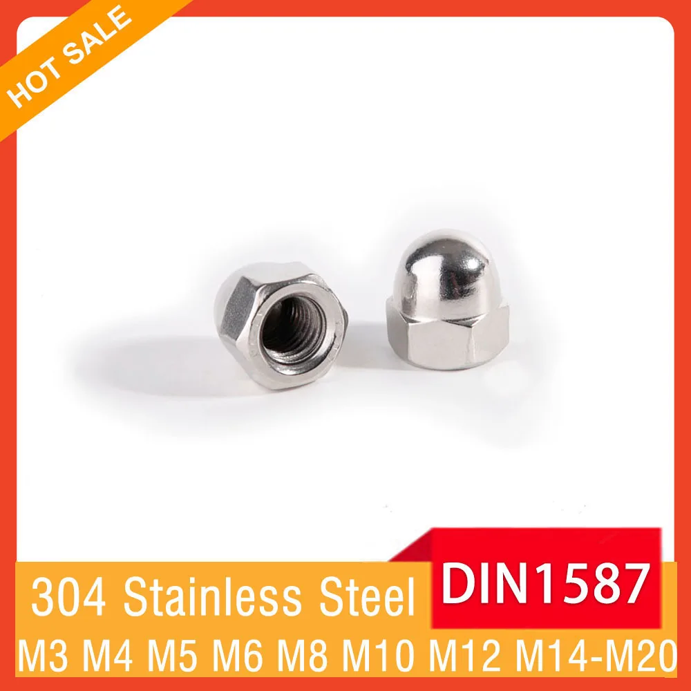 

DIN1587 A2-70 Acorn Nuts M3 M4 M5 M6 M8 M10 M12 M14 M16 M20 304 Stainless Steel Hexagon Cap Nut Domed Nuts for Decoration