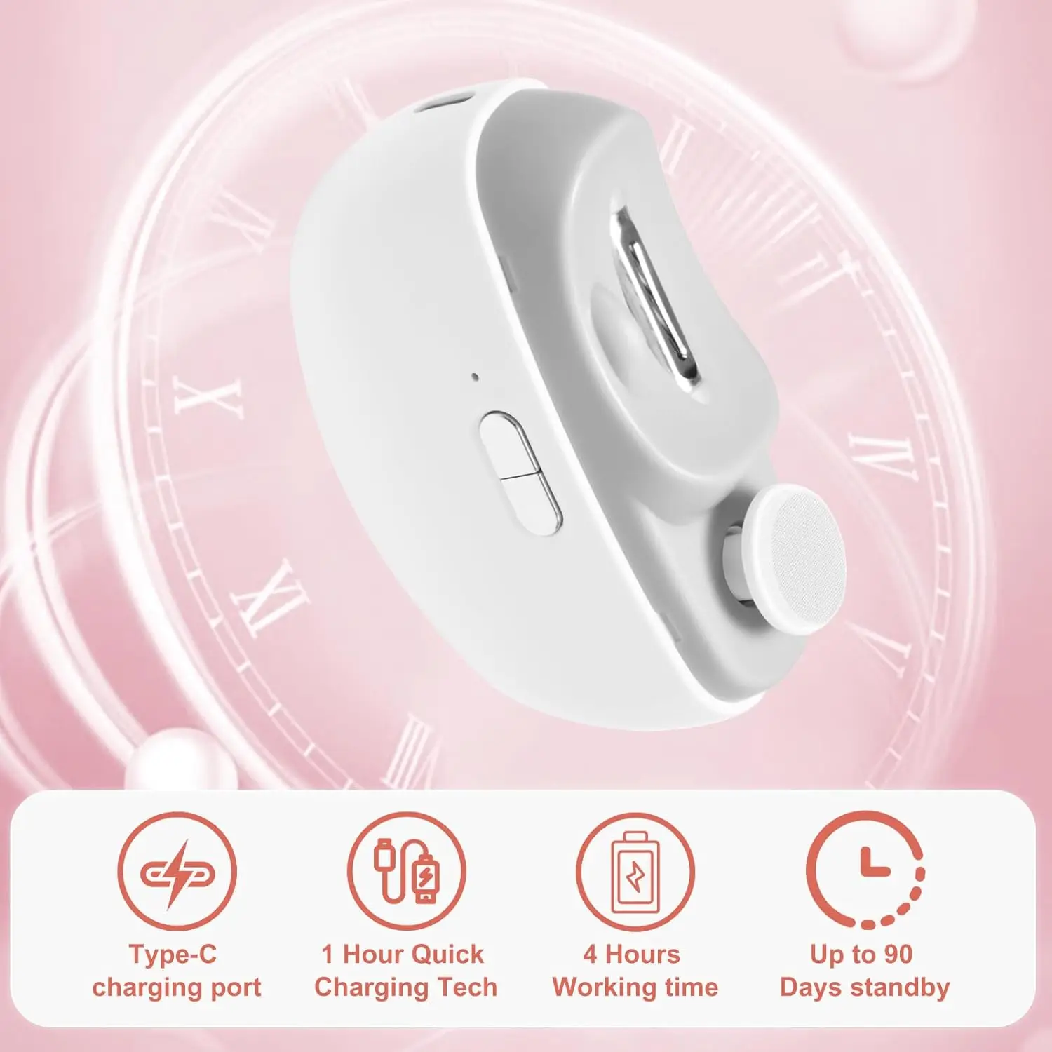 ماكينة قص الأظافر الكهربائية الأوتوماتيكية - قطاعة أظافر تلقائية 2 في 1 ومطحنة تلميع للأطفال والكبار #4