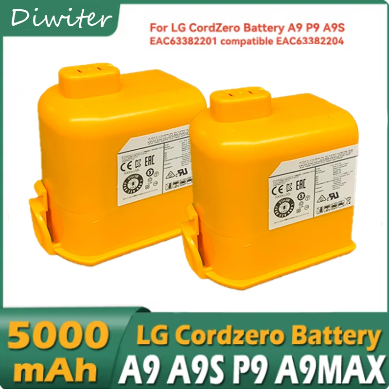 

НОВЫЙ аккумулятор для пылесоса 5,0/6,0 Ач 10C EAC63758601 для шнура LG Zero A9, шнура Zero A9 +, A9, шнура Zero A9 Plus, A9M