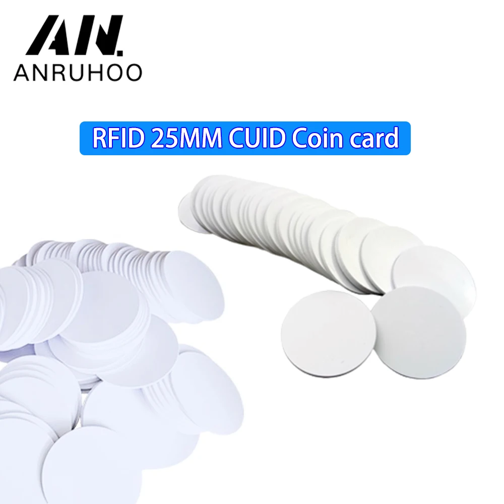 

5/10pcs Ic Cuid 25mm Coin Card Sticker Smart Chip Tag Rewritable Key 13.56mhz Badge Copy 1k S50 Token Duplicator Clone Write