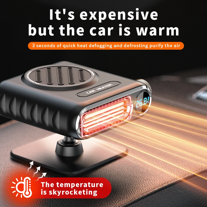 Xiaomi 12V24V Car Heater for Trucks SUV Rapid Heating with Defrosting & Demisting Smart Digital Display Safety Protection Winter