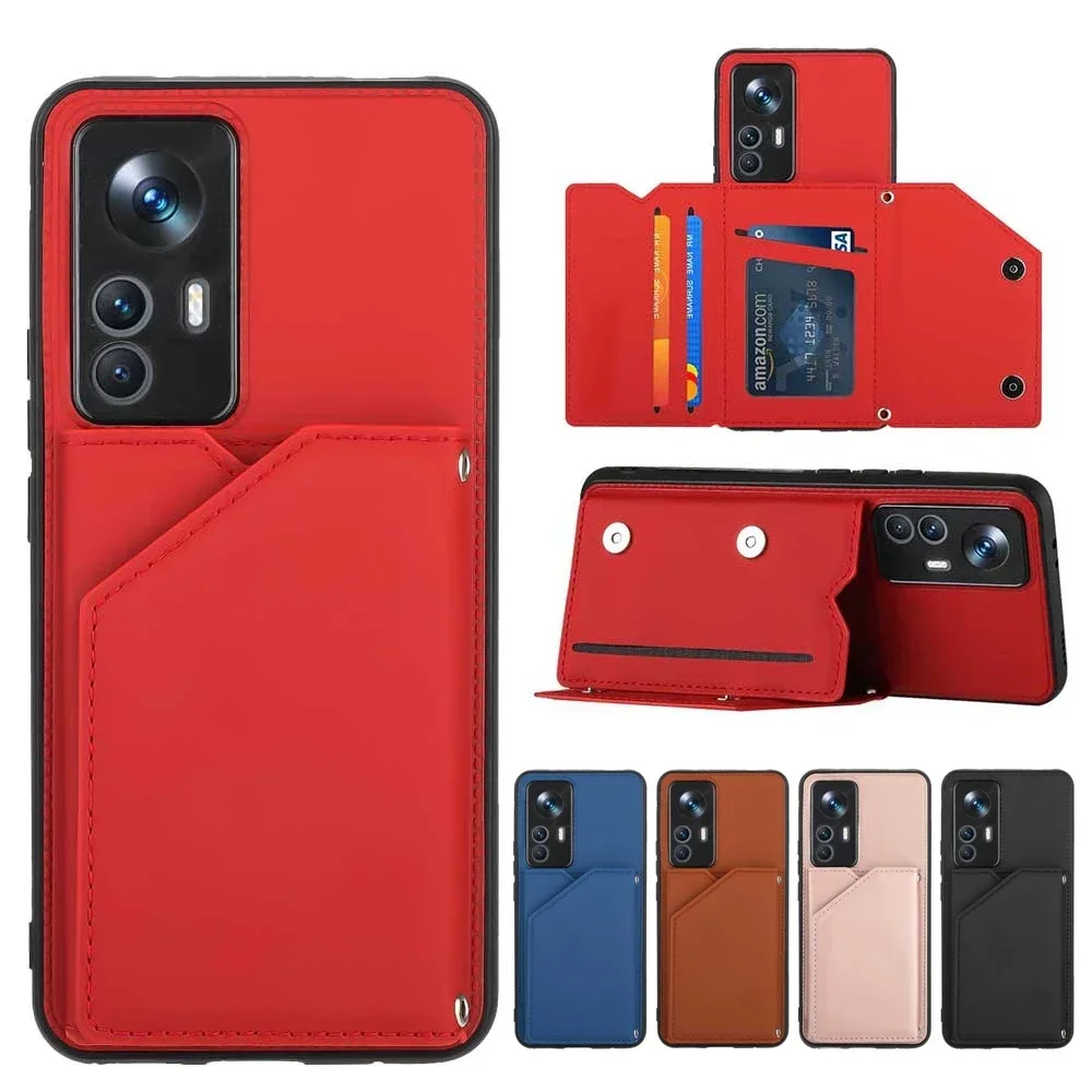 Shockproof Wallet Case For Xiaomi Poco C65 Redmi Note 13 12 Pro Plus 13C 12S 11S 12C 10C Card Holder Cover For iPhone 16 15 14