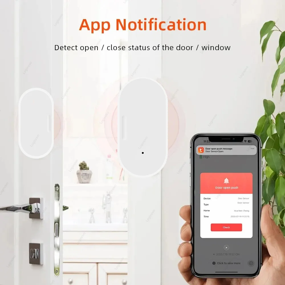 Sensore per porte e finestre Zigbee Rilevatore di apertura/chiusura Smart Home Tuya Smart Life App Controllo Allarme di sicurezza Funziona con Alexa Google Home