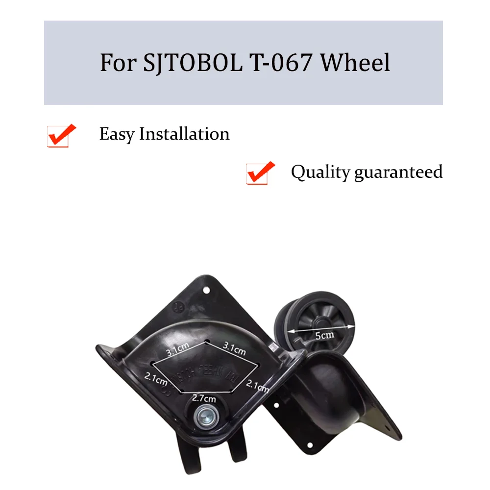 

For SJTOBOL T-067 Universal Wheel Replacement Trolley Case Luggage Pulley Silent Smooth Shock Absorbing Durable Caster Wheels