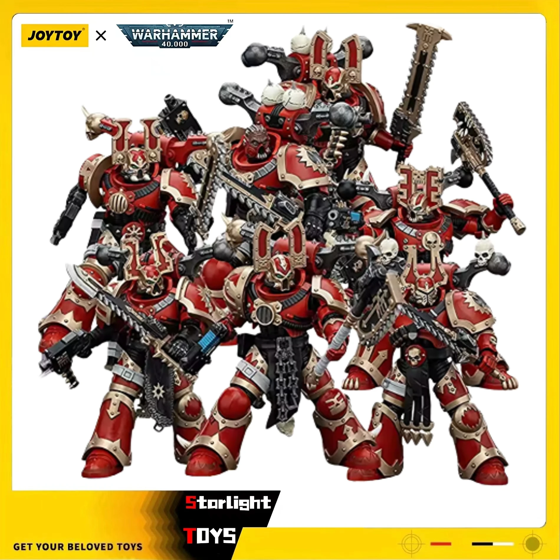 

JOYTOY 1/18 Action Figure Warhammer 40K World Eaters Khorne Berzerker 7PCS Toys Model Collection Gifts