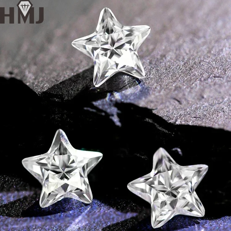 

Loose Moissanite Stone Star Shape VVS1 Clarity D Color Yellow Green Blue with GRA Certificate Advanced Jewelry Making Materials