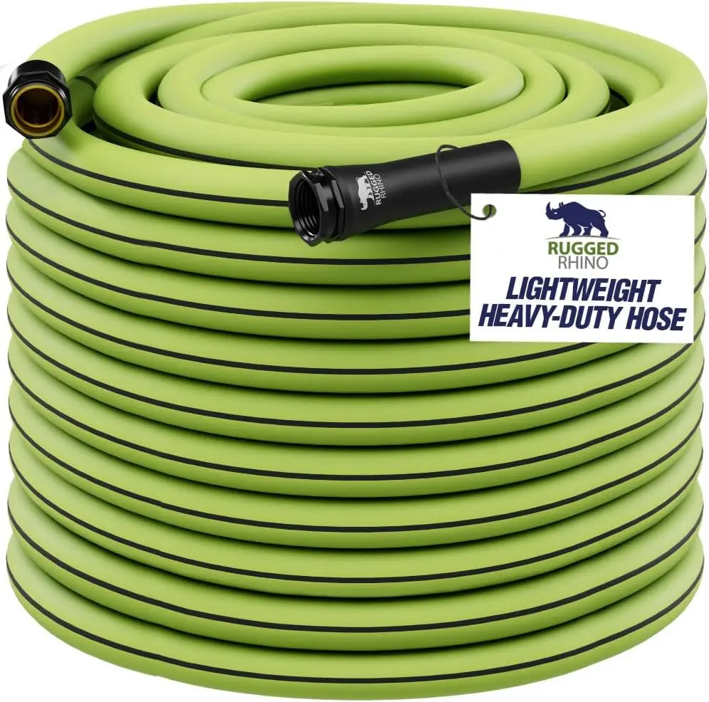 

Heavy Duty 100ft Garden Hose, 5/8in Diameter, 4 Layer Leakproof Design for Outdoor Watering