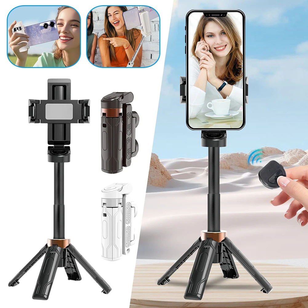 Multifunctional Wireless Selfie Stick With Detachable Wireless Remote Controller For Photography