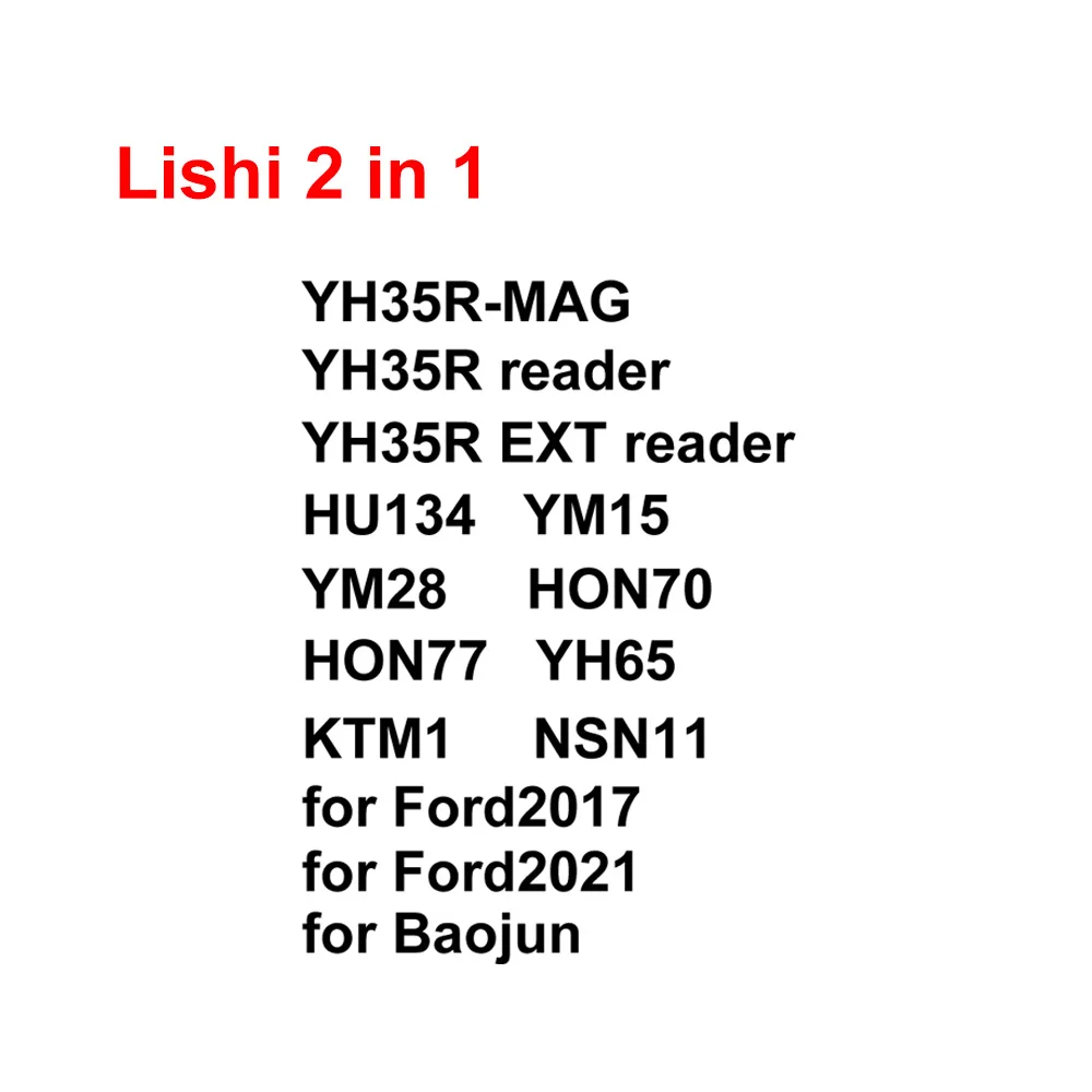 Lishi Tool 2 in 1 YH35R-MAG HU134 YM15 YM28 HON70 HON77 YH65 KTM1 NSN11 for Ford2017 Ford2021 for Baojun