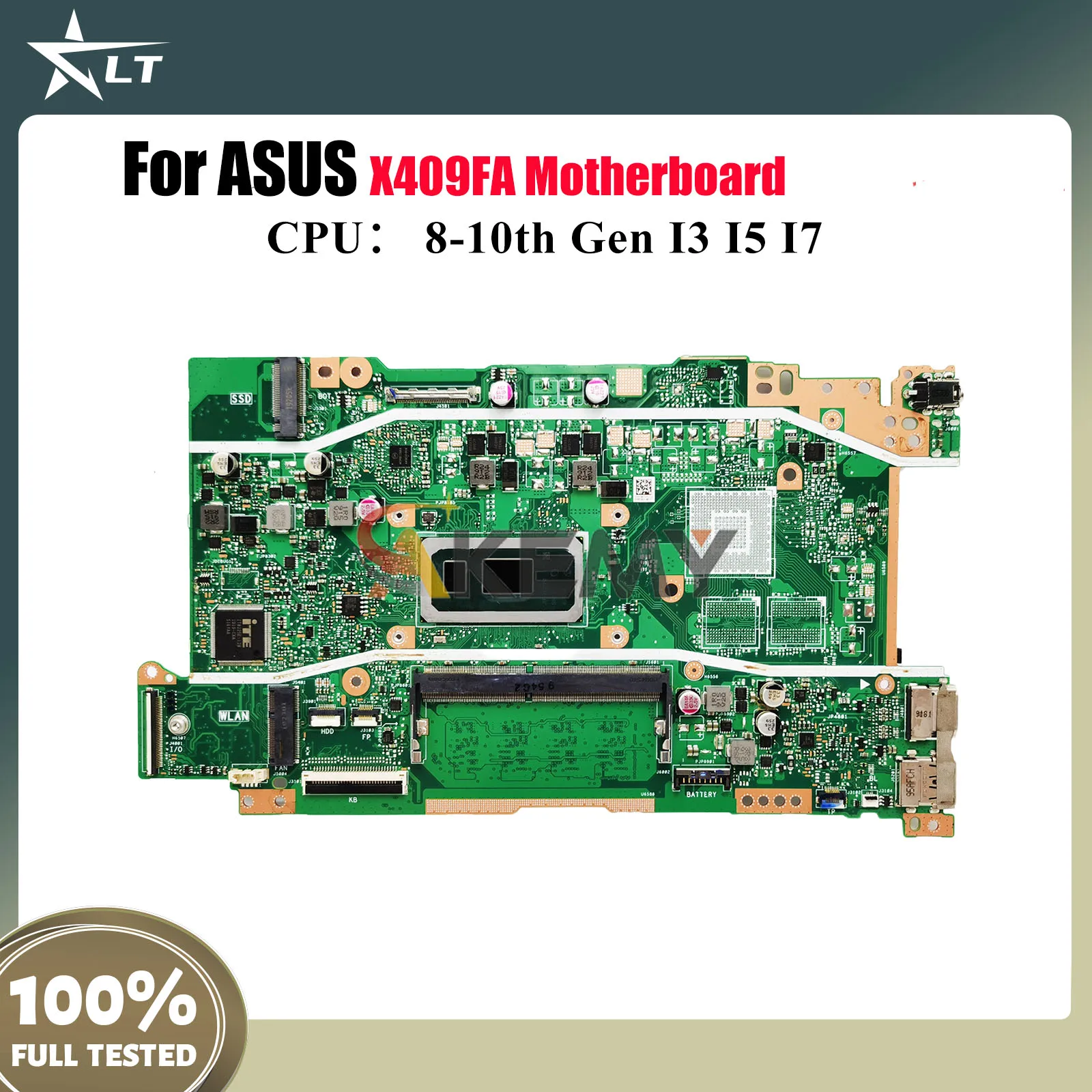 X409FA Laptop Motherboard For ASUS X409F F409F Y4200F X509FJ X509FB X509FL X509FAC A409F Mainboard With I3 I5 I7 CPU 100% tests