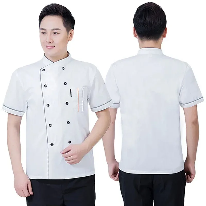 roupas-de-trabalho-para-chef-de-verao-com-mangas-curtas-uisex-para-restaurante-de-hot-pot-cafeteria-cozinha-roupas-de-trabalho-resistentes-para-catering