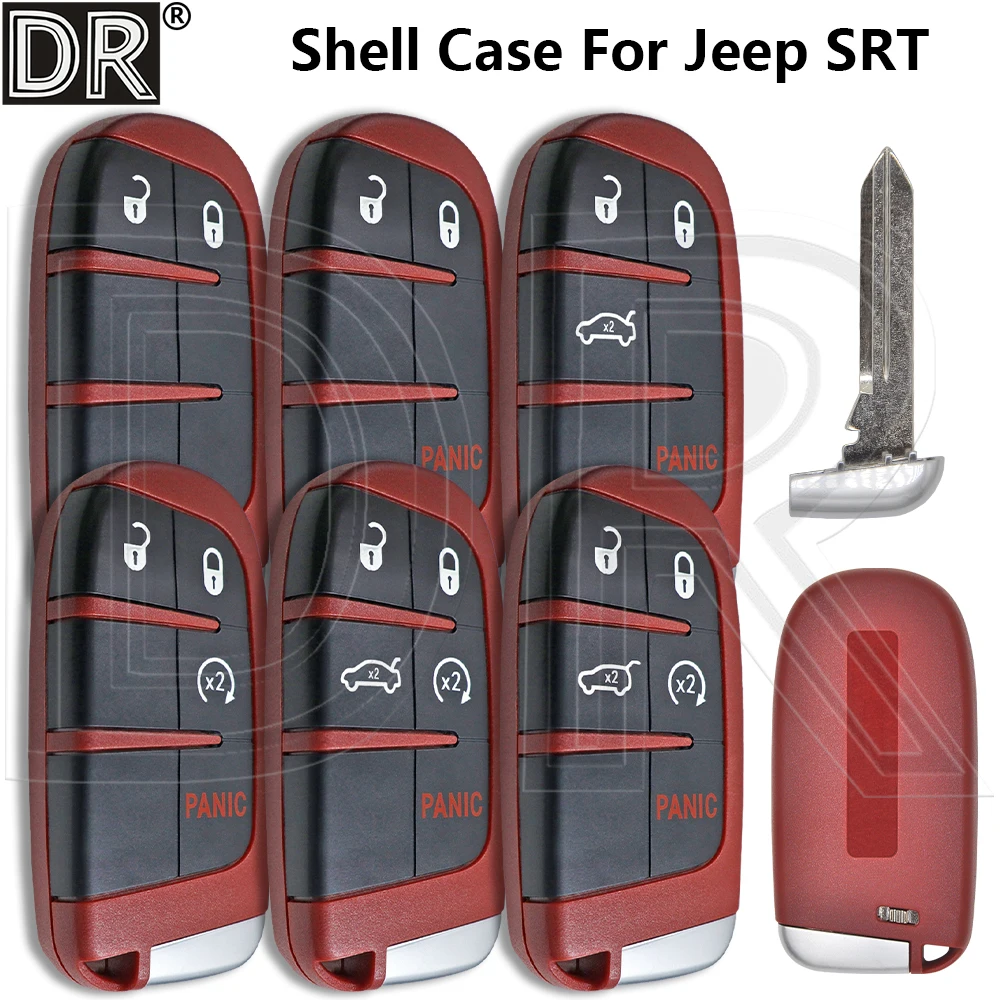 

Great Replacement For Jeep SRT Dodge Challenger Chrysler 300 Durango Journey SRT Hellcat Redeye Widebody Car Key Fob Shell Case
