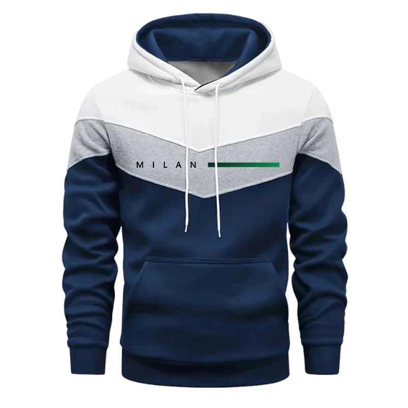 ميلان مطبوعة رجل رياضية عادية مقنع البلوز 2 قطعة مجموعة الركض ملابس للرجال في الهواء الطلق بدلة رياضية المبيعات الساخنة الشارع الشهير