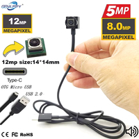IMX179 Type-C AF AutoFocus Webcam 1080P High Speed UVC OTG 2592*1944 30FPS USB Camera Module 5MP 8MP 12MP Mini CCTV Surveillance