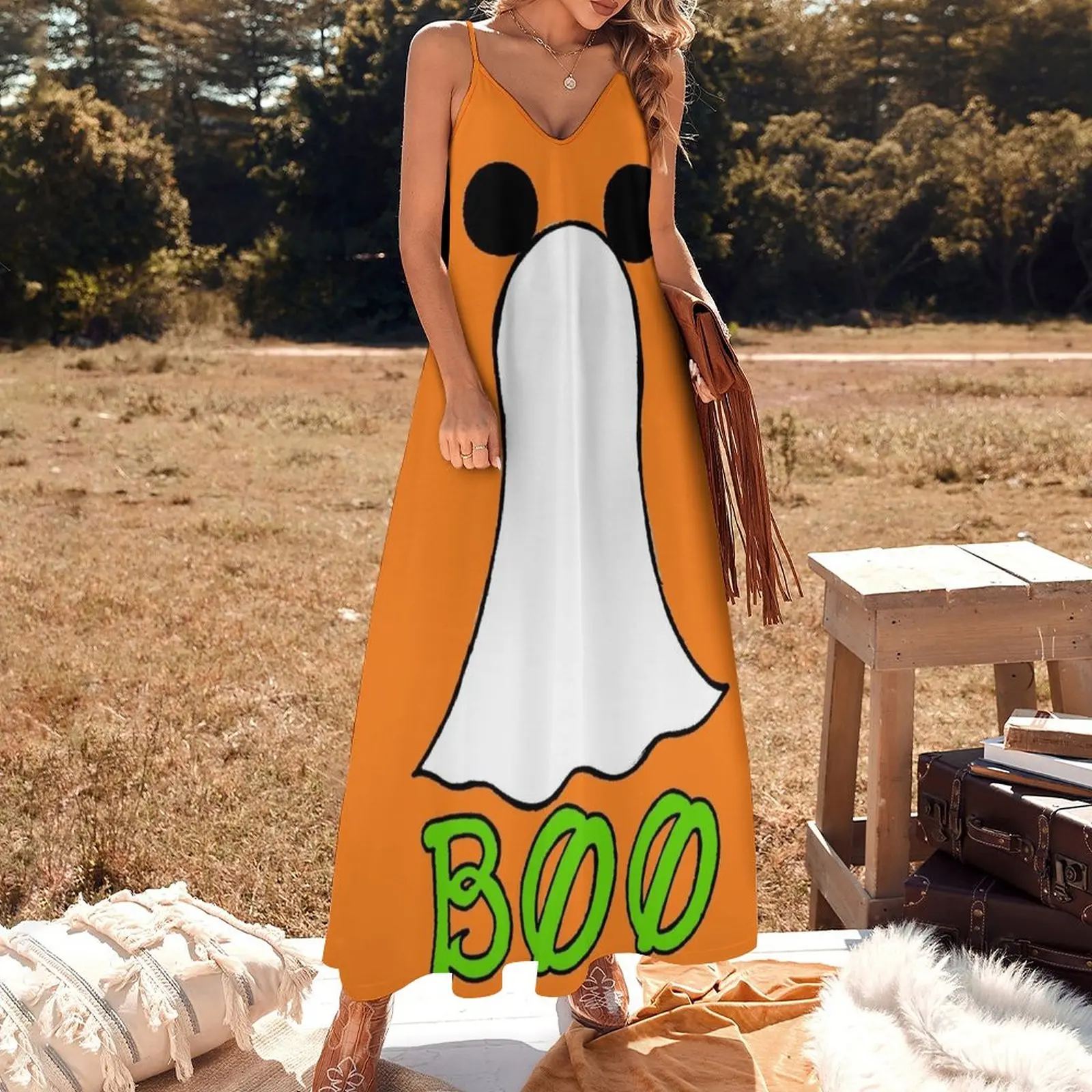 Длинное платье для девочек без рукавов