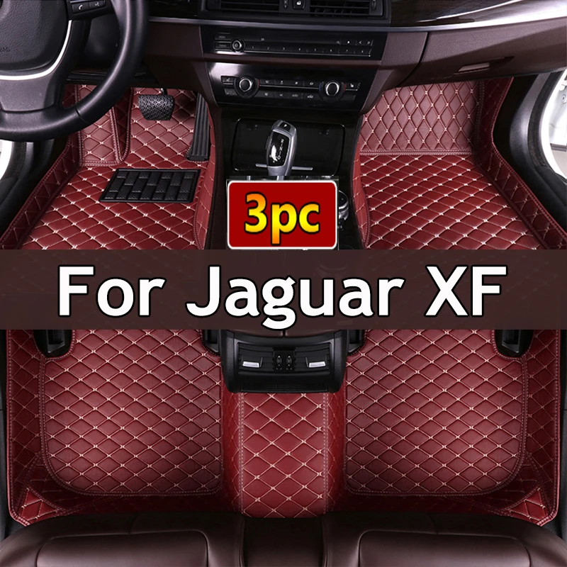 Car Floor Mats For Jaguar XF X250 2008~2015 Carpet Rug Durable Leather Mat Auto Anti Dirty Pads Interior Parts Car Accessories