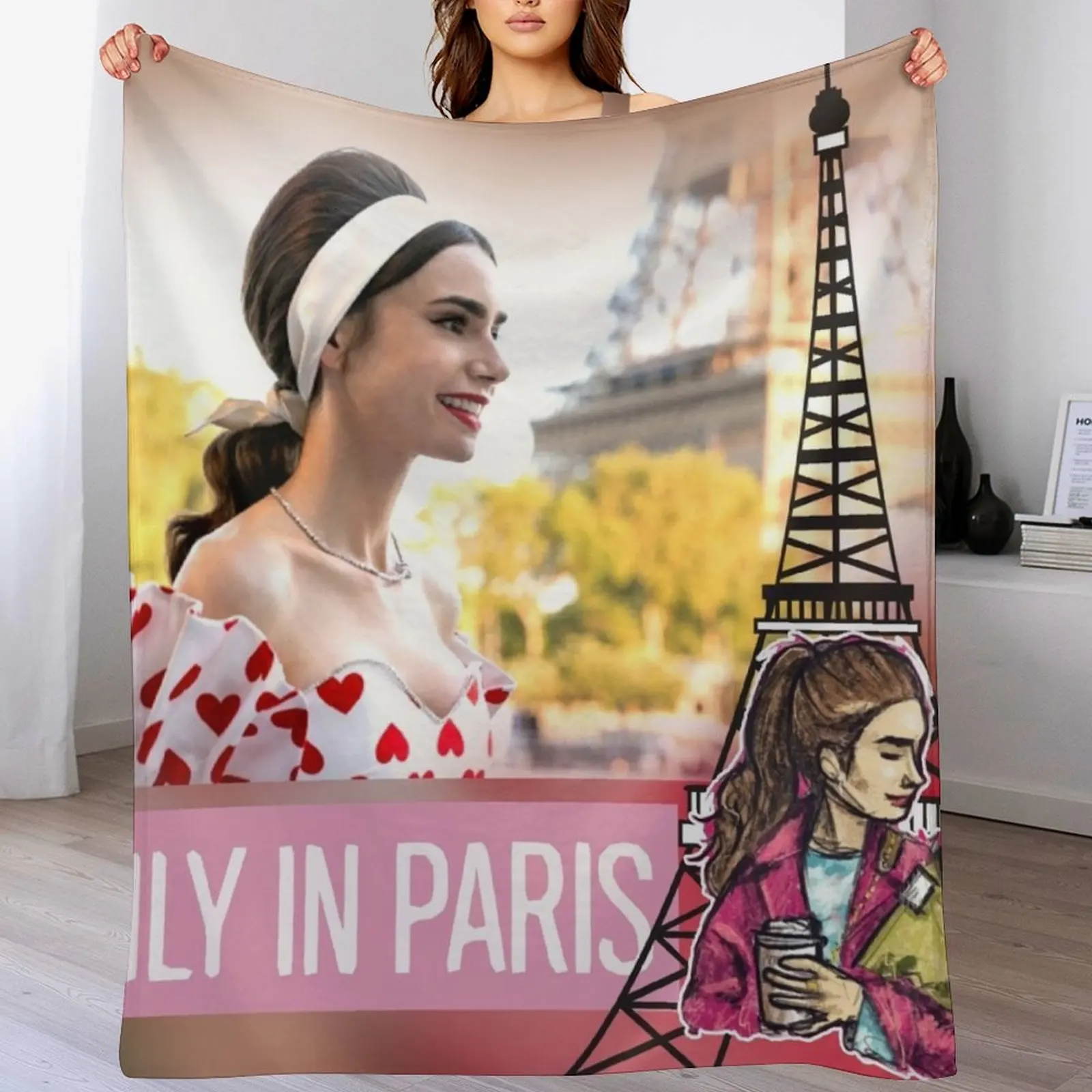

Emily in Paris Throw Blanket Stylish Couch Blanket for Home Living Room