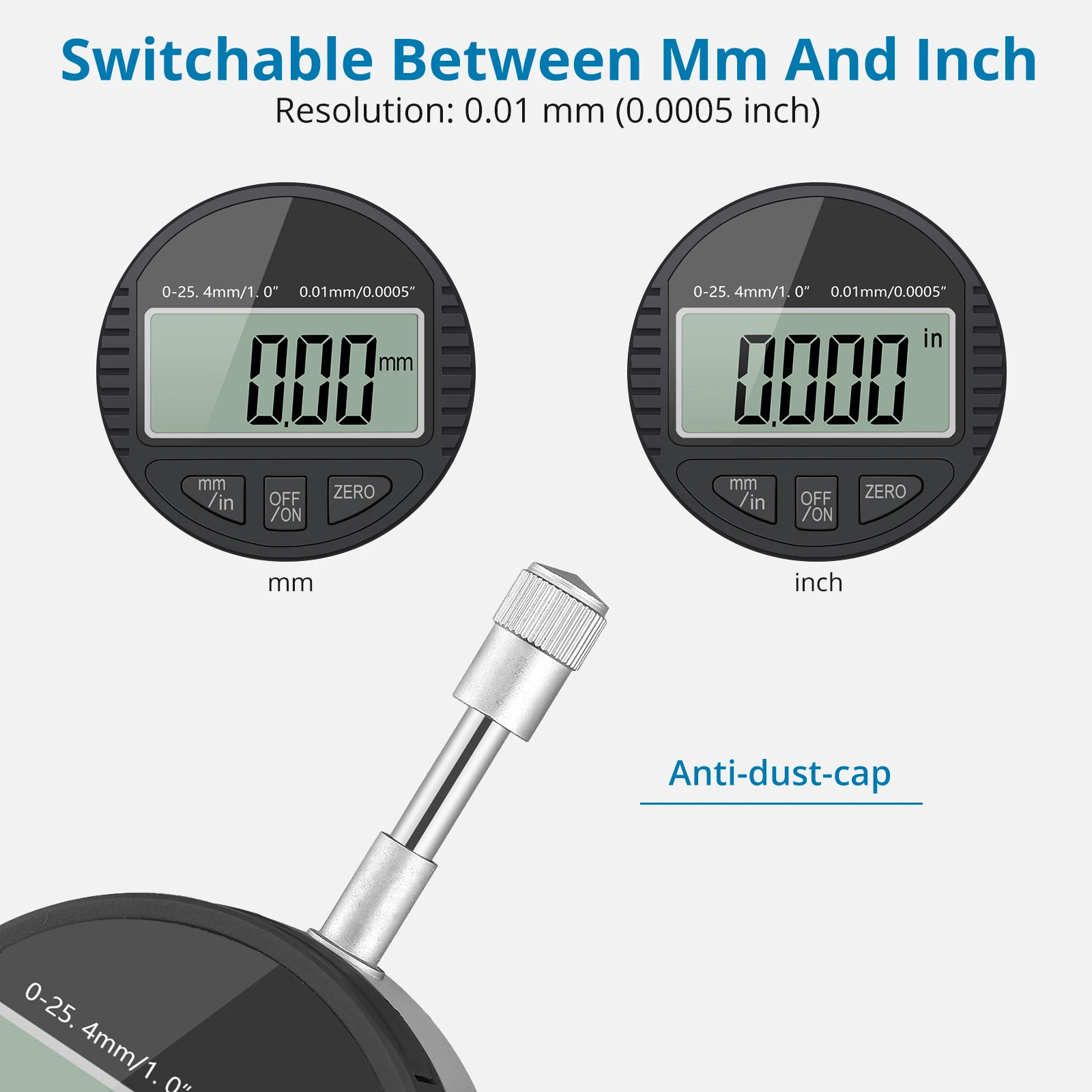 Digital Dial Indicator And Micro Data Cable Set Data Transfer For Surface Software Installation For Window And Apple