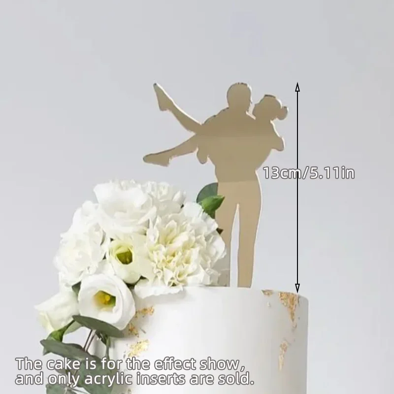 Schwarzer Acryl-Kuchenaufsatz „Mr. Mrs“, elegantes Braut- und Bräutigam-Paar für Hochzeit, Jahrestag, Valentinstag, Party-Dekorationen – Detail 9