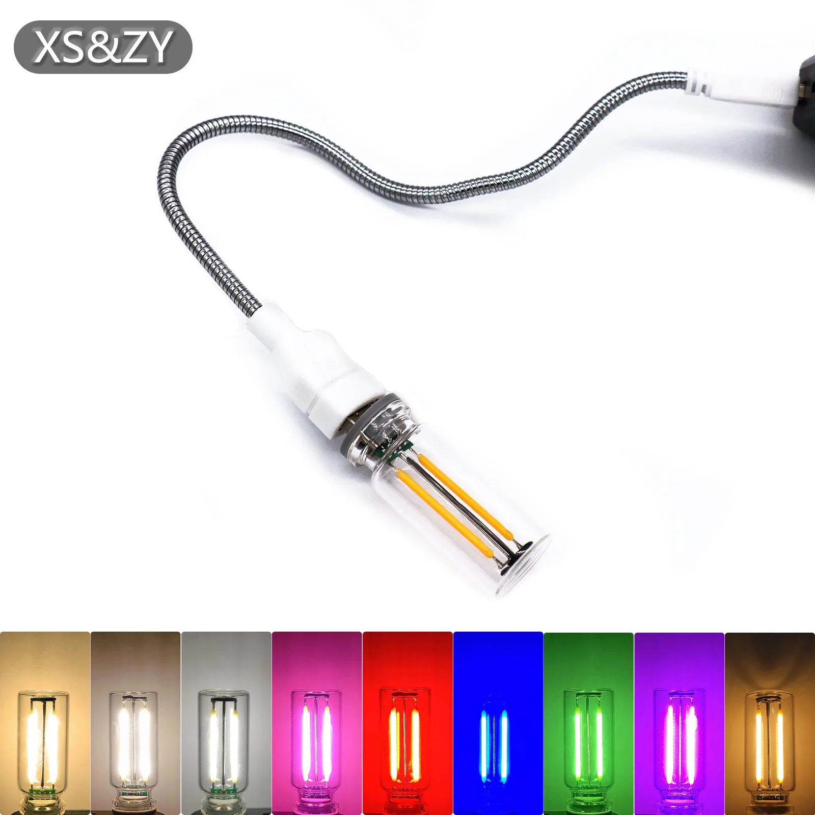 

A set of LED Light Bulbs USB Flexible Bendable Night Light DC5V Nine Colors For Indoor Lighting Decoration Computer Power Bank