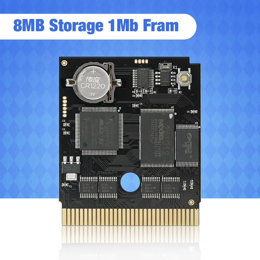 بطاقة فلاش TicKnot قابلة لإعادة الكتابة GB/GBC RTC بسعة 8 ميجابايت و1 ميجابايت SRAM لمشغل GB/GBC/Game Boy يعمل مع موقد Joey JR & GBxcart