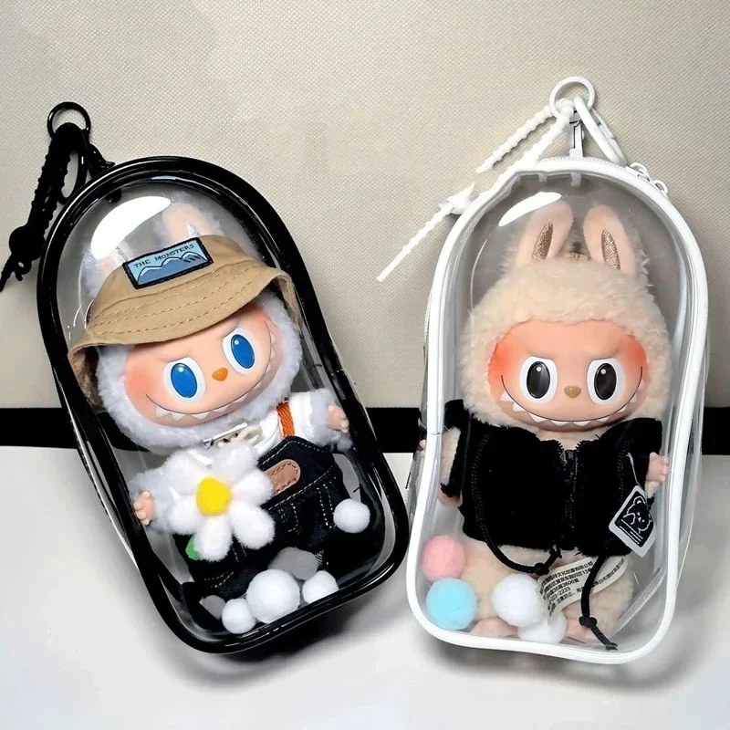 

LABUBU Transparent Storage Bag Dustproof and Waterproof PVC Protective Box Doll Accessories Backpack Hanging Accessories