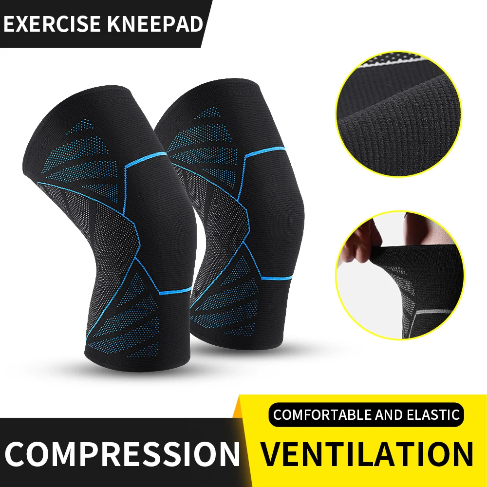 1PCS Fitness Running Cycling Knee Support Braces Elastic Nylon Sport Compression Knee Pad Sleeve For Basketball