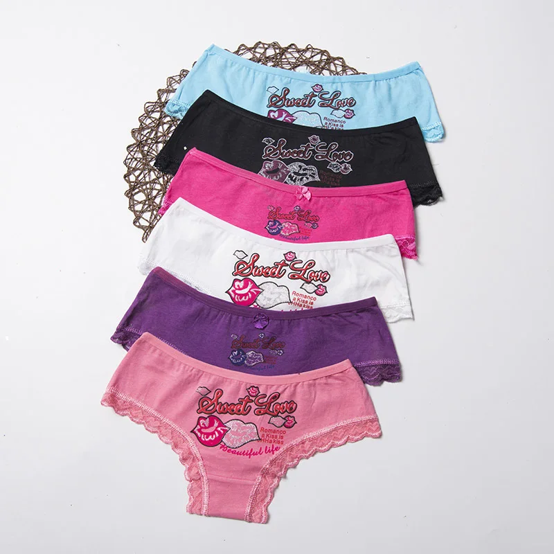 New Hot Cotton  best quality Underwear Women sexy panties Casual Intimates female Briefs Cute Lingerie 3pcs/lot  89048