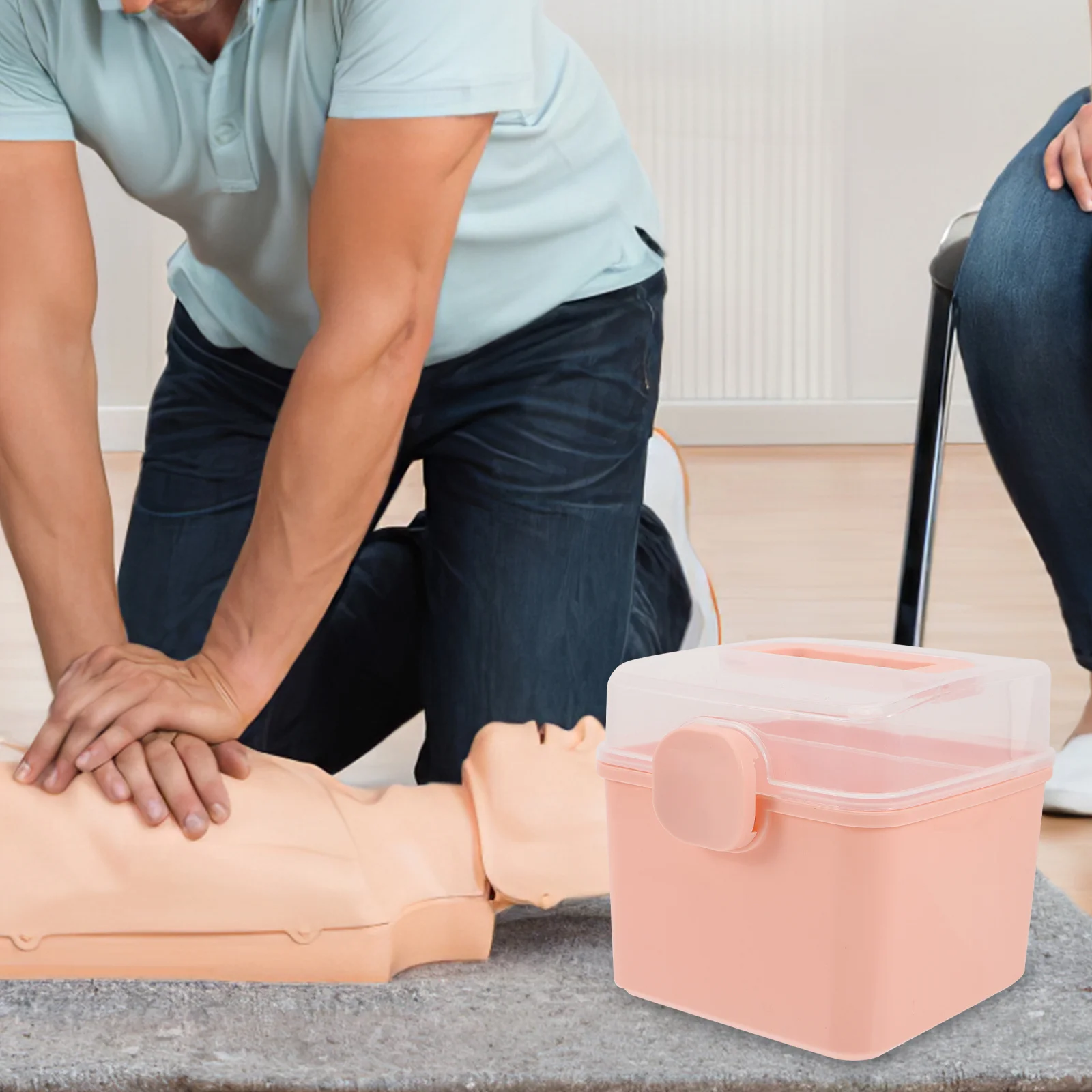 صندوق دواء منزلي محمول متعدد الطبقات منظم أدوية كبير للمساعدات للاستخدام المنزلي في الهواء الطلق #4