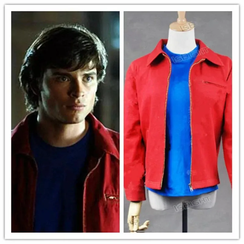 

Smallville Superhero Clark Kent Red Daily Jacket Coat Cosplay Costume
