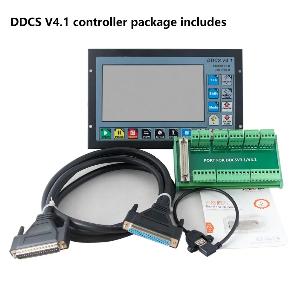 3Axis/4 Axis CNC Controller Kit with Power Supply DDCSV4.1 Offline Control Support G-code for DIY CNC Router Mill Machine