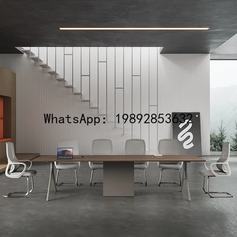 YFY Conference Table Simple Modern Meeting Office Rectangular Business Negotiation Eco-friendly Large and Small Conference