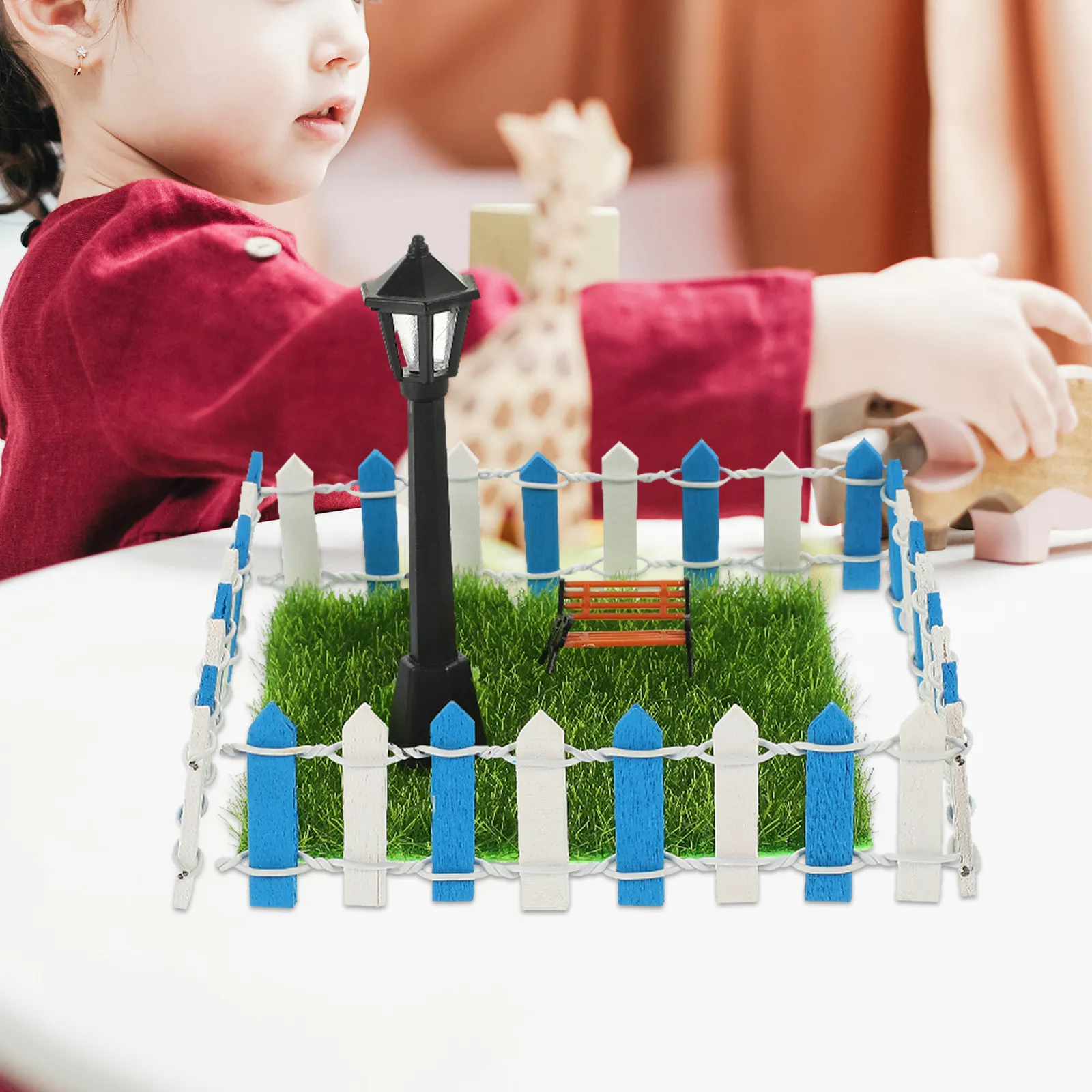 

7Pcs Chair Ornament Set Premium PP Wood Micro Landscaping Decor for Bonsai Mini Garden DIY Microscape Gifts