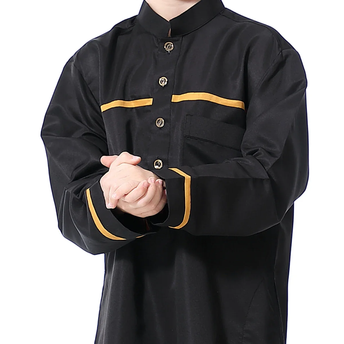 Muslim Boys Jubba Thobe Middle East Arabic Kids Abaya Dress Islamic Teenagers Caftan Robe Djellaba Ramadan Kaftan Size 110-160