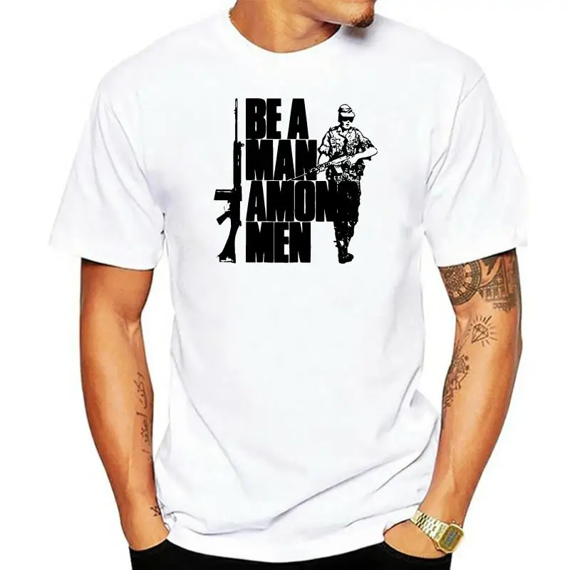 Fn Fal Be A Man Among Men T Shirt Foreign Legion British L1A1 Rif Leon Sale New Fashion Summer Print Men Biker T Shirts