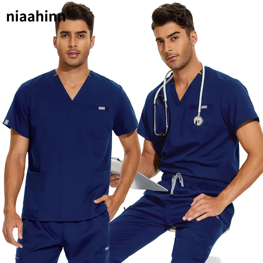 Medizinische Uniform Labor Kleidung Frauen Herren Scrubs Tops Krankenschwester Pflege Einheitliche Tierarzt Kostüm Spa Arbeitskleidung Krankenhaus Chirurgie Arbeit Shirts