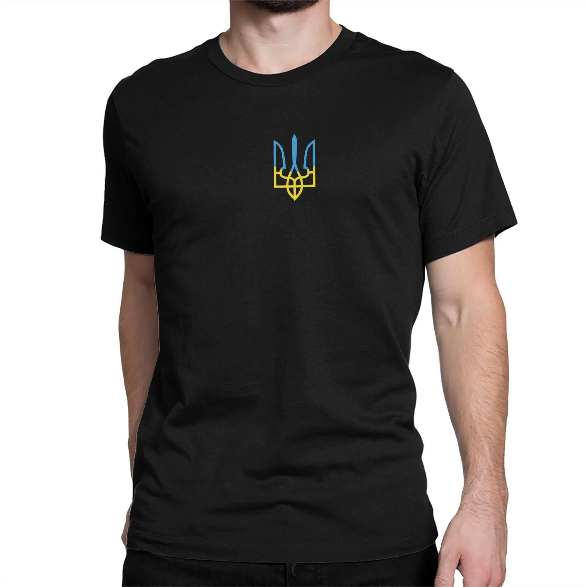 Ukraine Flag Trident Ukrainian T-Shirts Men Women  Funny 100% Cotton Tee Shirt Crew Neck Short Sleeve T Shirts Gift Idea Tops