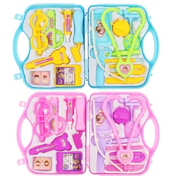 Children's doctor, playhouse toy, portable medicine box set, stethoscope, injection for girls and boys