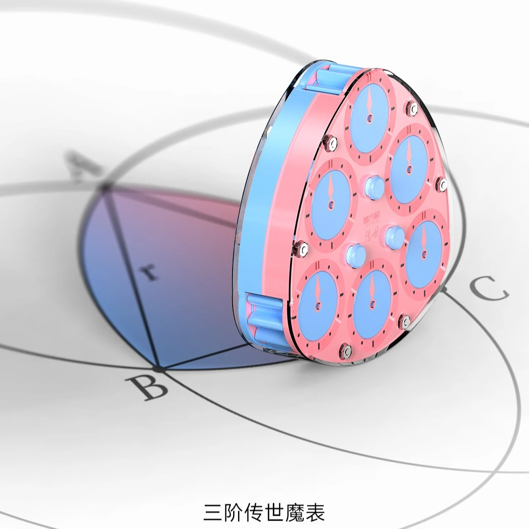 限定版 QiYi MAGIC CLOCK ブルー ピンク 3x3 4x4 5x5 グローバル限定 88 レーシング フルマグネティック プロフェッショナル競技パズルおもちゃ