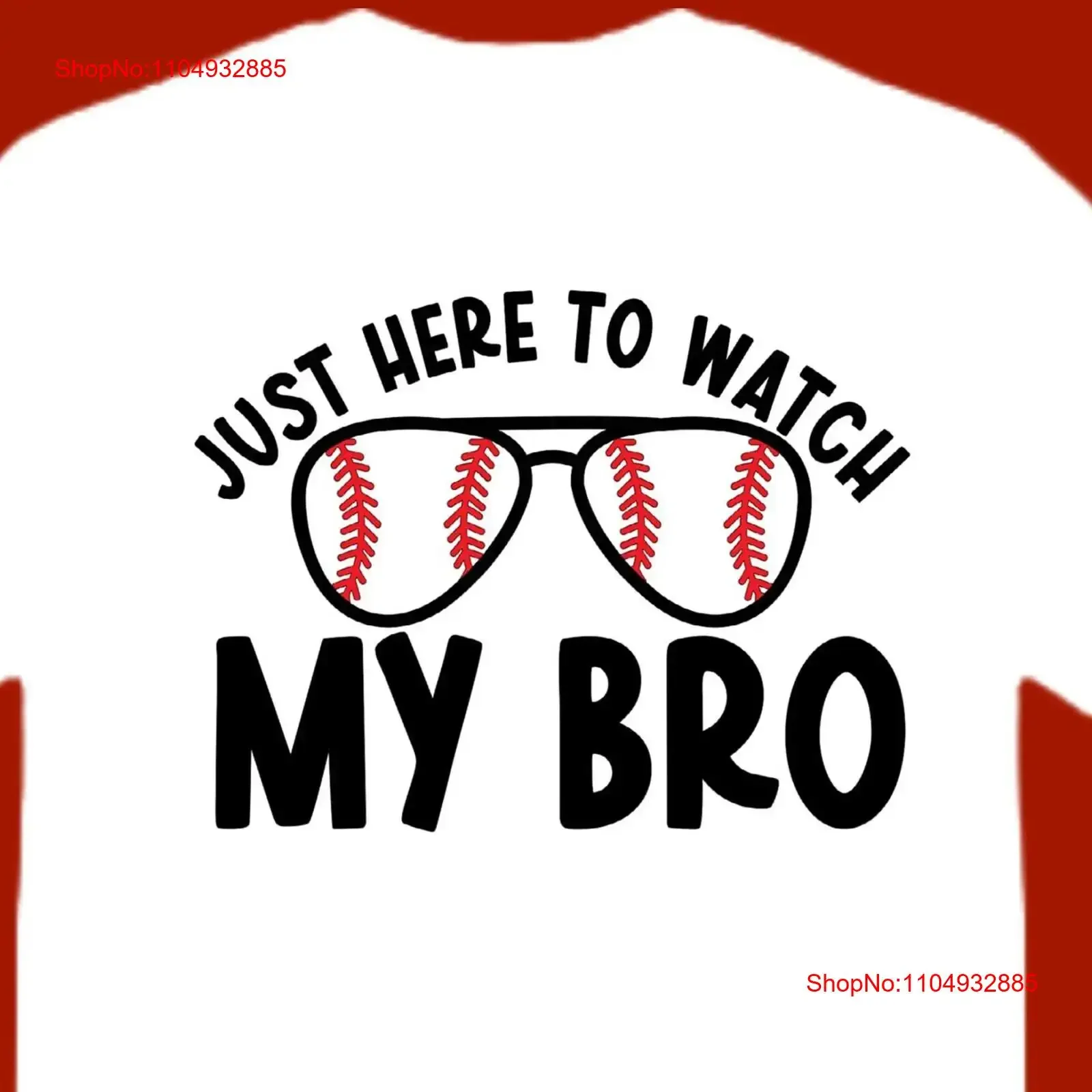 تي شيرت بيسبول Just Here To Watch My Bro، الأخ الصغير أو الأخت، شحن الأشقاء المروحة، شحن عتيق مجاني مغسول #1